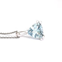 Trilliant Double Claw Aquamarine Pendant