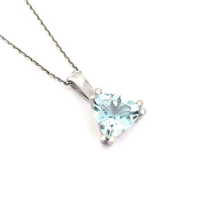 Trilliant Double Claw Aquamarine Pendant