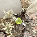 Trilliant Peridot with Round Peridot Highlight Ring