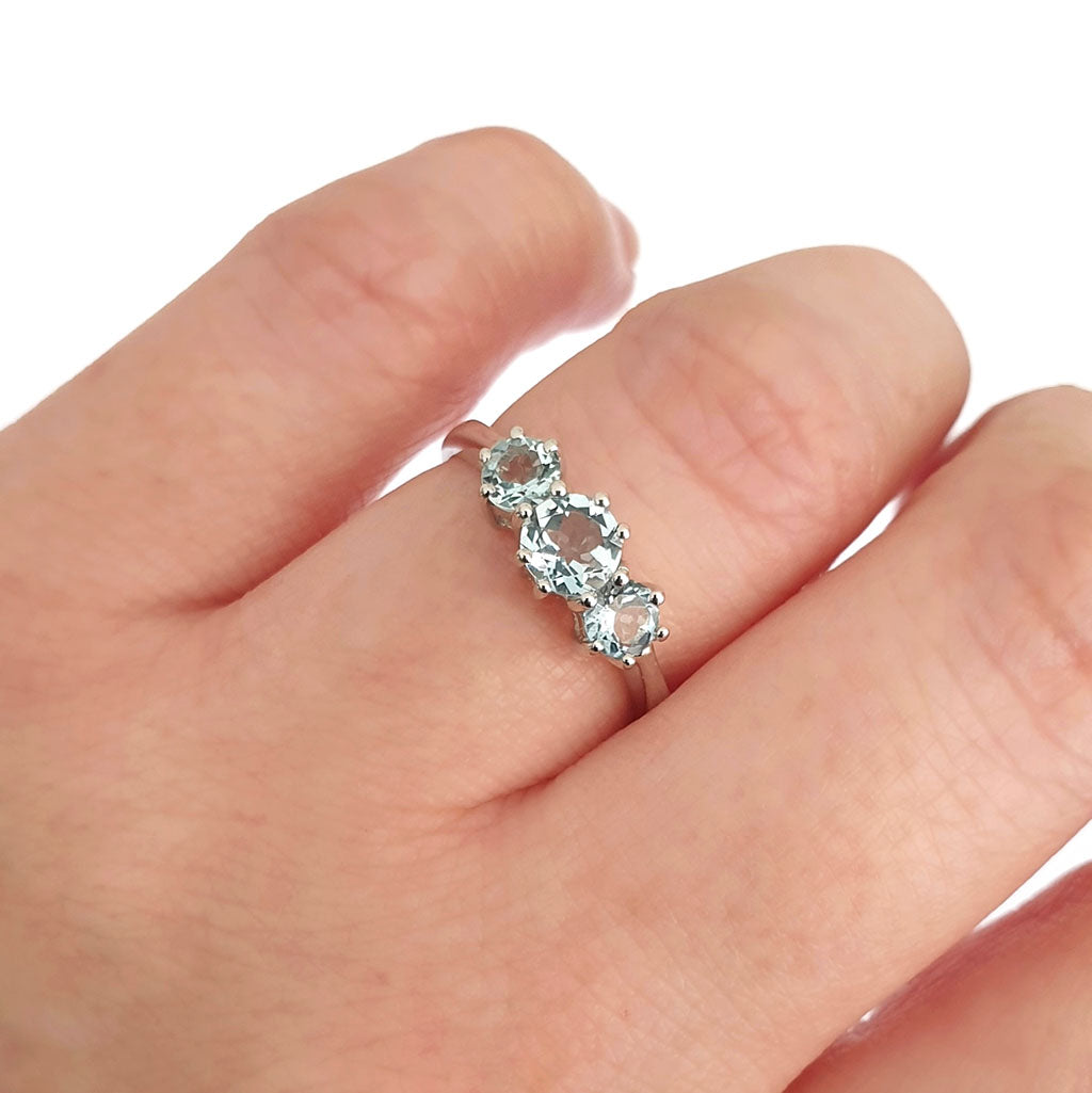 Trilogy Aquamarine Ring