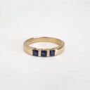 Trilogy Bar Set Blue Sapphire Ring