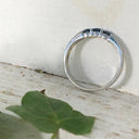 Trilogy Bar Set London Blue Topaz White Gold Ring