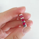 Trilogy Bar Set Ruby Ring