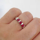 Trilogy Bar Set Ruby Ring