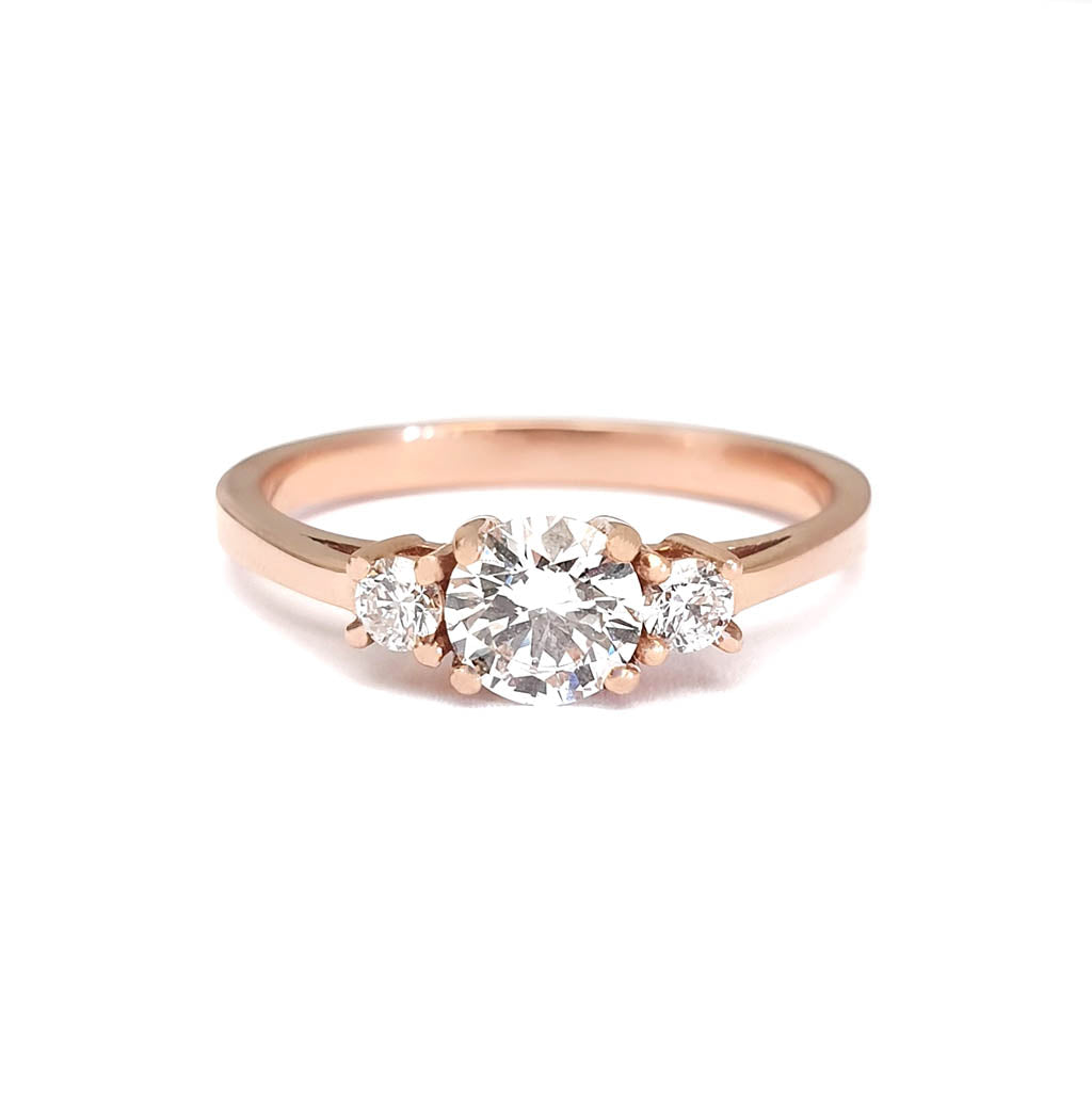 Trilogy Rose Gold Diamond Ring