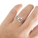 Triple Diamond Split Shank Ring