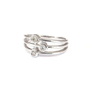 Triple Diamond Split Shank Ring