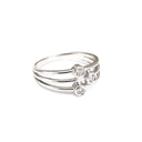 Triple Diamond Split Shank Ring