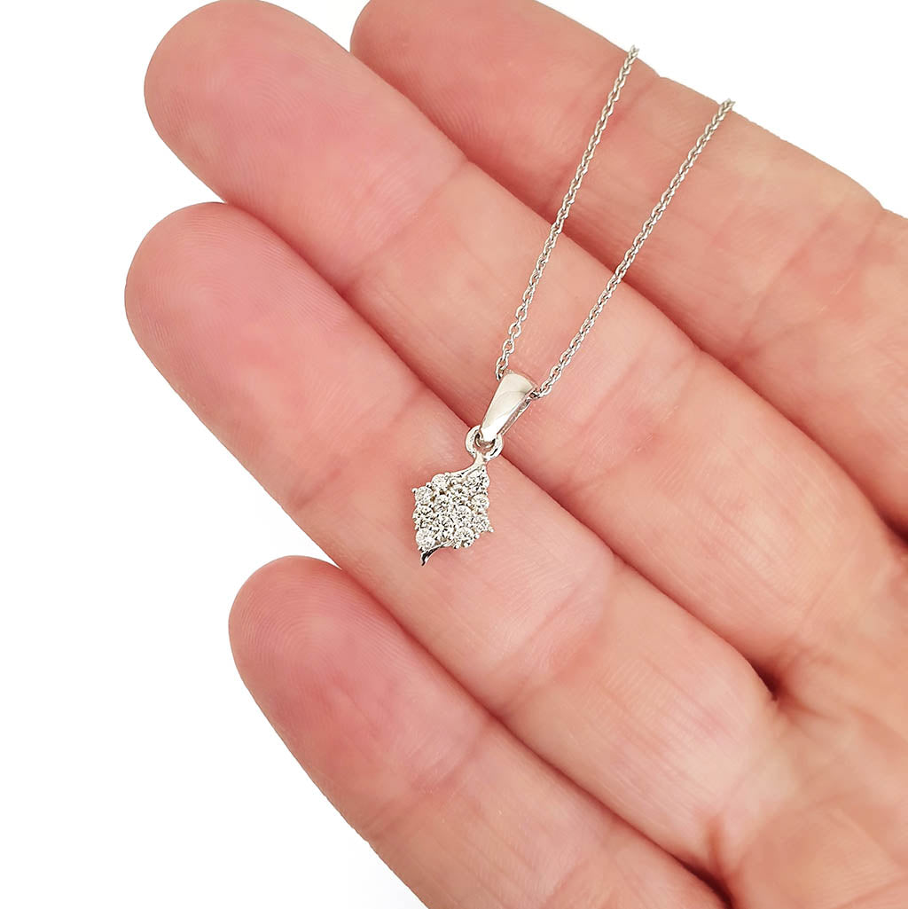 Twelve Diamond Cluster Pendant