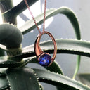 Twist Half Bezel Slider Tanzanite Pendant