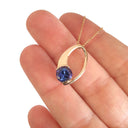 Twist Half Bezel Slider Tanzanite Pendant