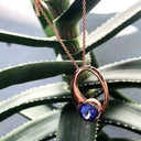 Twist Half Bezel Slider Tanzanite Pendant