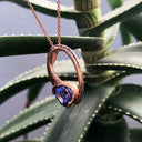 Twist Half Bezel Slider Tanzanite Pendant