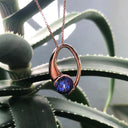 Twist Half Bezel Slider Tanzanite Pendant
