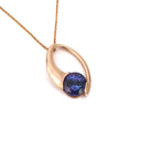 Twist Half Bezel Slider Tanzanite Pendant