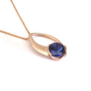 Twist Half Bezel Slider Tanzanite Pendant