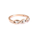 Twisted Rose Gold and Diamond Wedding Band