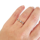 Twisted Rose Gold and Diamond Wedding Band