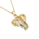 Two-tone Gold Elephant Pendant