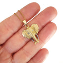 Two-tone Gold Elephant Pendant