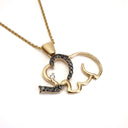 Unique Black and White Elephant Pendant
