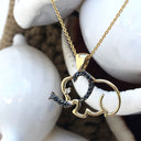 Unique Black and White Elephant Pendant