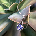 Sweeping Double Sided Bale Tanzanite Drop Pendant