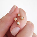 Unique Twist Tube Set Rose Gold Diamond Earrings