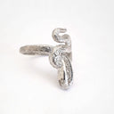 Unique White Gold Diamond Snake Ring