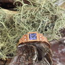 Vintage Art Deco Style Tanzanite and Diamond Ring