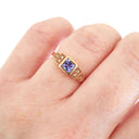 Vintage Art Deco Style Tanzanite and Diamond Ring