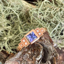 Vintage Art Deco Style Tanzanite and Diamond Ring