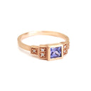 Vintage Art Deco Style Tanzanite and Diamond Ring
