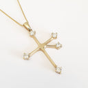 White Diamond and Yellow Gold Southern Cross Pendant