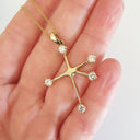 White Diamond and Yellow Gold Southern Cross Pendant