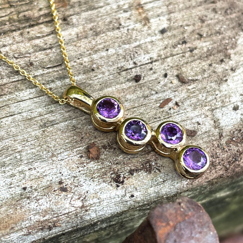 Waterfall Amethyst Droplet Pendant