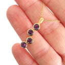 Waterfall Amethyst Droplet Pendant