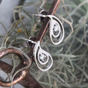 White Diamond Double Tear Drop Earrings