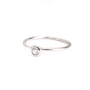 White Gold Bezel Set Diamond Stacking Ring