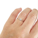 White Gold Bezel Set Diamond Stacking Ring