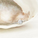 White Gold Bezel Set Diamond Stacking Ring