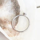 White Gold Bezel Set Diamond Stacking Ring