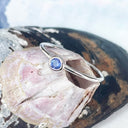 White Gold Bezel Set Tanzanite Stacking Ring