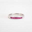 White Gold Channel Set Ruby Ring
