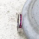 White Gold Channel Set Ruby Ring