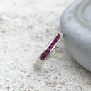 White Gold Channel Set Ruby Ring