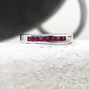 White Gold Channel Set Ruby Ring