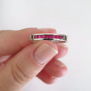 White Gold Channel Set Ruby Ring