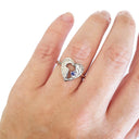 White Gold Closed Filigree Heart Africa Tanzanite Ring
