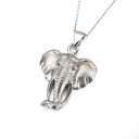 White Gold Elephant Pendant